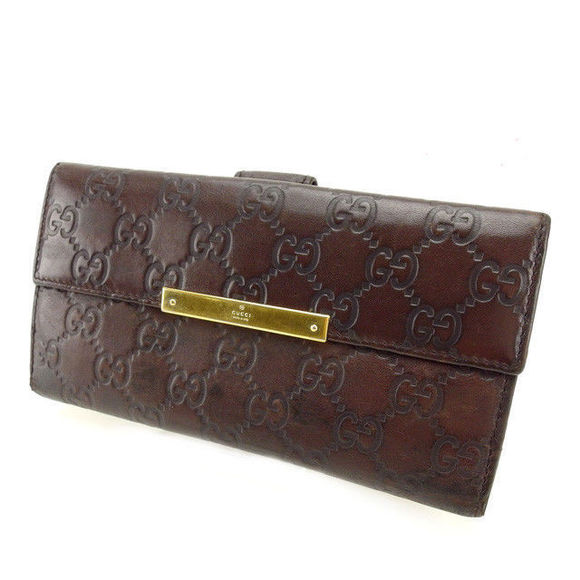 Gucci brown ssima long Wallet - Picture 1 of 6